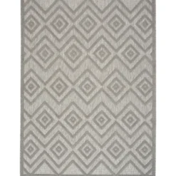 Kirkland's Home Gray Diamond Indoor/Outdoor Area Rug, 5X7- Outdoor Rugs