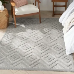 Kirkland's Home Gray Diamond Indoor/Outdoor Area Rug, 5X7- Outdoor Rugs