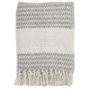 Kirkland's Home Gray Diamond Weave Throw With Tassels- Blankets & Throws