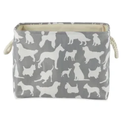 Kirkland's Home Gray Dog Show Rectangular Storage Bin, 18 In.- Baskets & Boxes