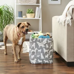 Kirkland's Home Gray Dog Show Rectangular Storage Bin, 18 In.- Baskets & Boxes