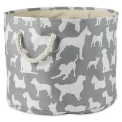 Kirkland's Home Gray Dog Show Round Storage Bin, 18 In.- Baskets & Boxes