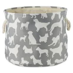 Kirkland's Home Gray Dog Show Round Storage Bin, 18 In.- Baskets & Boxes