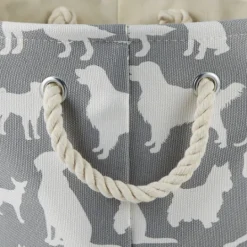 Kirkland's Home Gray Dog Show Round Storage Bin, 18 In.- Baskets & Boxes