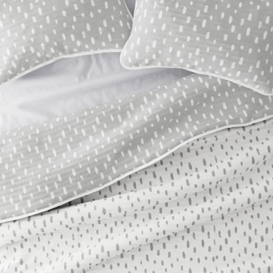 Kirkland's Home Gray Dotted Reversible 3-Pc. King Quilt Set- Quilts