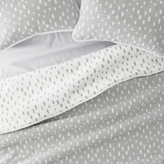 Kirkland's Home Gray Dotted Reversible 2-Pc. Twin Quilt Set- Quilts