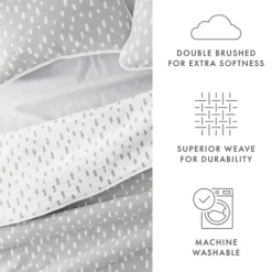 Kirkland's Home Gray Dotted Reversible 2-Pc. Twin Quilt Set- Quilts