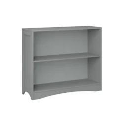 Kirkland's Home Gray Double Shelf Wooden Bookcase- Bookshelves