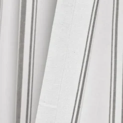 Kirkland's Home Gray Farmhouse Stripe Curtain Panels, Set Of 2- Curtains & Drapes