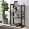 Kirkland's Home Gray Finish X Frame Open Shelf Bookcase- Bookshelves