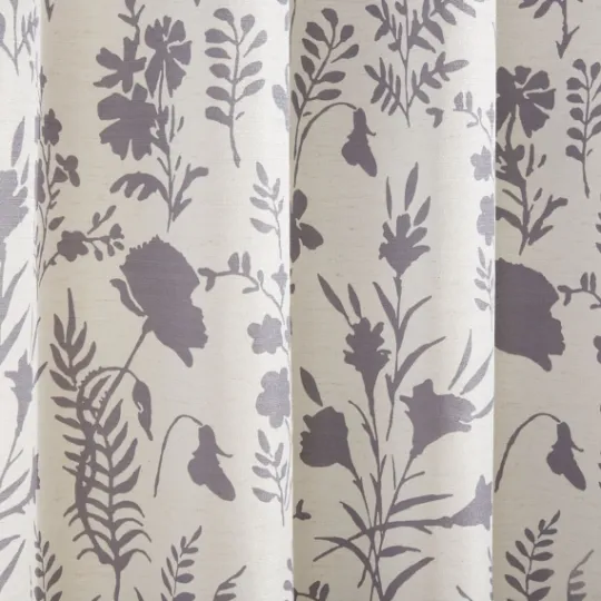 Kirkland's Home Gray Floral 2-Pc. Curtain Panel Set, 84 In.- Curtains & Drapes
