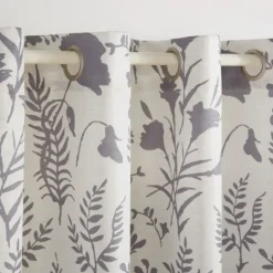 Kirkland's Home Gray Floral 2-Pc. Curtain Panel Set, 84 In.- Curtains & Drapes