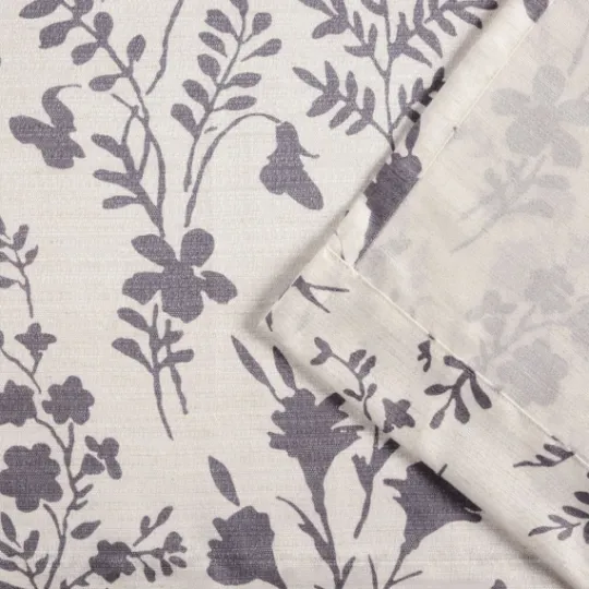 Kirkland's Home Gray Floral 2-Pc. Curtain Panel Set, 84 In.- Curtains & Drapes