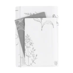 Kirkland's Home Gray Floral Reversible 2-Pc. Twin Duvet Cover Set- Duvets
