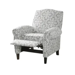 Kirkland's Home Gray Fretwork Orville Recliner- Accent Chairs