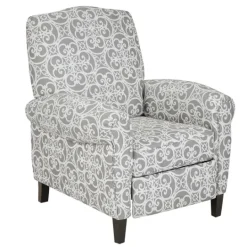 Kirkland's Home Gray Fretwork Orville Recliner- Accent Chairs