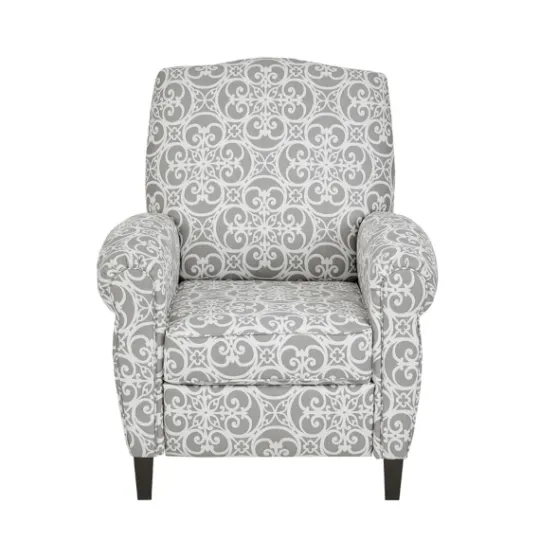 Kirkland's Home Gray Fretwork Orville Recliner- Accent Chairs