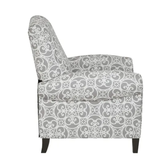 Kirkland's Home Gray Fretwork Orville Recliner- Accent Chairs