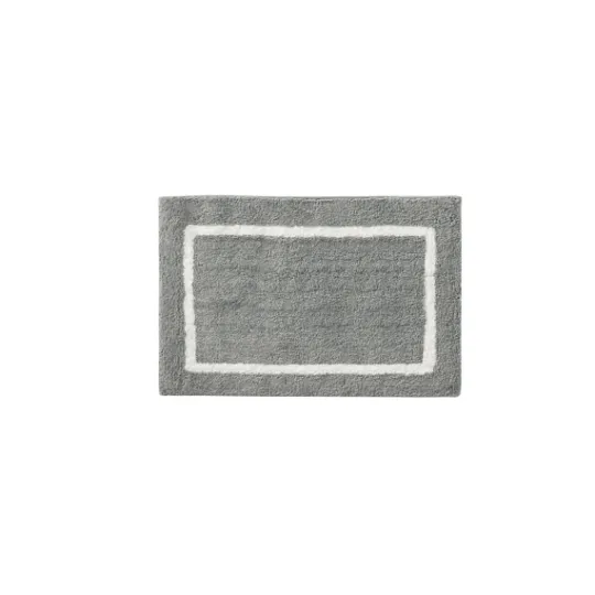 Kirkland's Home Gray Geometric Pattern Reversible Bath Mat, 34 In.- Bathroom Rugs