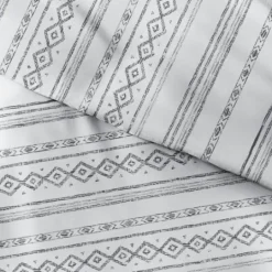 Kirkland's Home Gray Geometric 3-Pc. King Duvet Cover Set- Duvets