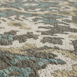 Kirkland's Home Gray Global Ikat Indoor/Outdoor Area Rug, 5X7- Outdoor Rugs