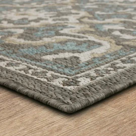 Kirkland's Home Gray Global Ikat Indoor/Outdoor Area Rug, 5X7- Outdoor Rugs