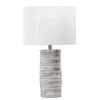 Kirkland's Home Gray Layered Cylinder Table Lamp- Table Lamps