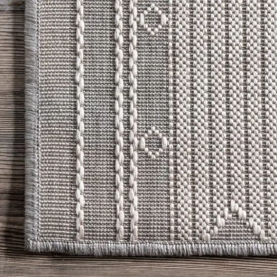 Kirkland's Home Gray Lee Global Stripes Outdoor Area Rug, 5X8- Outdoor Rugs