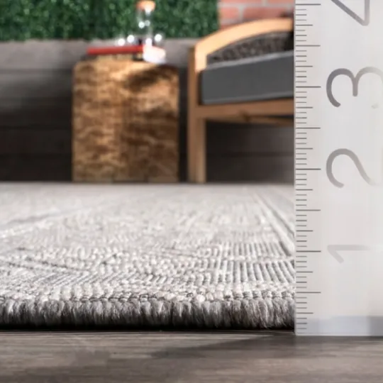 Kirkland's Home Gray Lee Global Stripes Outdoor Area Rug, 5X8- Outdoor Rugs