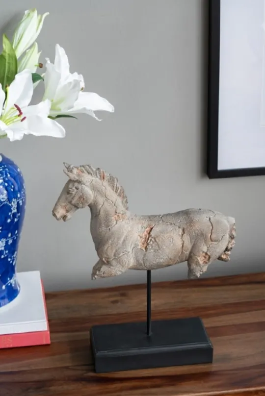 Kirkland's Home Gray Legless Horse Statue- Statues & Figurines