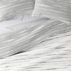 Kirkland's Home Gray Linear Reversible 2-Pc. Twin Quilt Set- Quilts