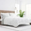 Kirkland's Home Gray Linear Reversible 3-Pc. King Quilt Set- Quilts