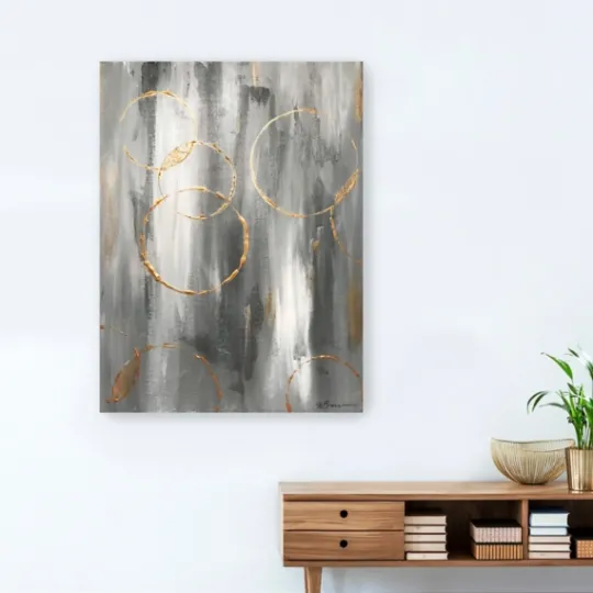 Kirkland's Home Gray Matter Abstract Canvas Art Print- Canvas Art