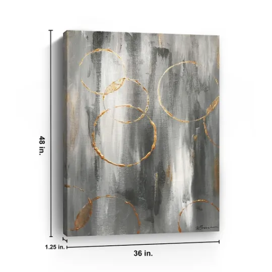 Kirkland's Home Gray Matter Abstract Canvas Art Print- Canvas Art