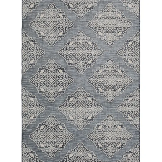 Kirkland's Home Gray Medallion Devora Indoor/Outdoor Area Rug, 5X7- Outdoor Rugs