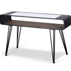 Kirkland's Home Gray Metal And Rattan Shelf Console Table- Console Tables