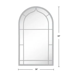 Kirkland's Home Gray Metal Arched Mirror- Decorative Mirrors