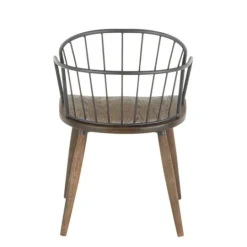 Kirkland's Home Gray Metal Spindle Back Dining Chairs, Set Of 2- Dining Chairs