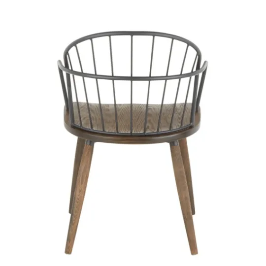 Kirkland's Home Gray Metal Spindle Back Dining Chairs, Set Of 2- Dining Chairs