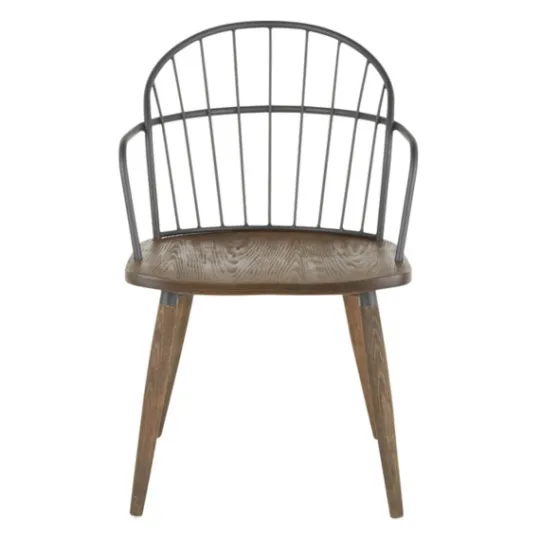 Kirkland's Home Gray Metal Spindle Back Dining Chairs, Set Of 2- Dining Chairs
