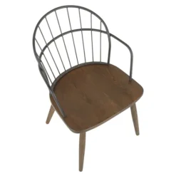 Kirkland's Home Gray Metal Spindle Back Dining Chairs, Set Of 2- Dining Chairs
