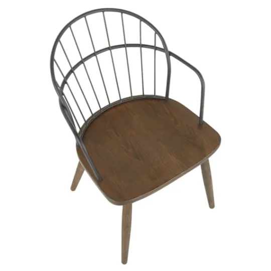 Kirkland's Home Gray Metal Spindle Back Dining Chairs, Set Of 2- Dining Chairs