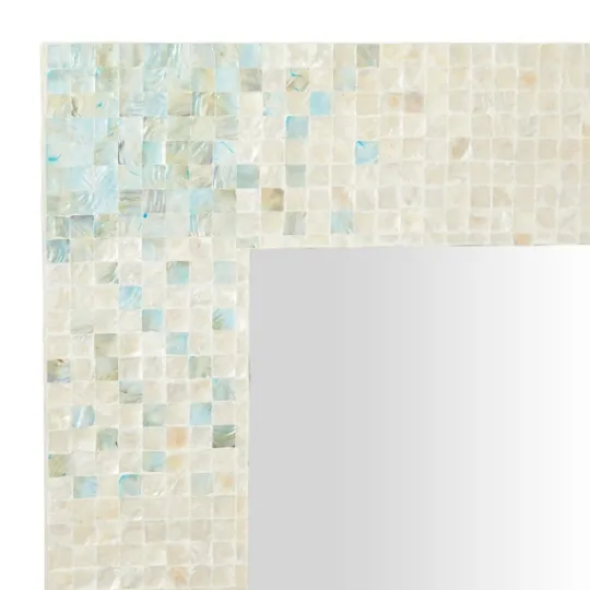 Kirkland's Home Gray Mother Of Pearl Shell Frame Wall Mirror- Decorative Mirrors