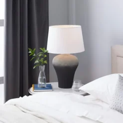 Kirkland's Home Gray Ombre Ceramic Table Lamp- Table Lamps