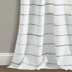 Kirkland's Home Gray Ombre Stripe Curtain Panel Set, 95 In.- Curtains & Drapes