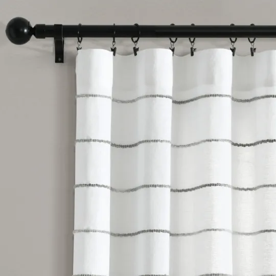 Kirkland's Home Gray Ombre Stripe Curtain Panel Set, 84 In.- Curtains & Drapes