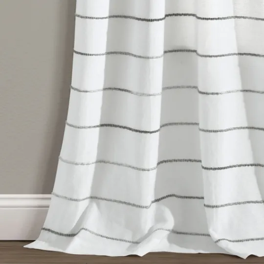 Kirkland's Home Gray Ombre Stripe Curtain Panel Set, 84 In.- Curtains & Drapes
