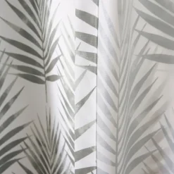 Kirkland's Home Gray Palm Leaves Curtain Panel Set, 84 In.- Curtains & Drapes