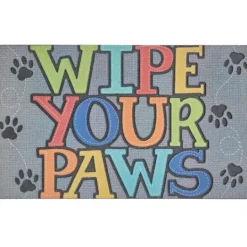 Kirkland's Home Gray Paw Stitched Doormat- Doormats