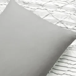 Kirkland's Home Gray Pintuck Stripe King 5-Pc. Comforter Set- Comforters